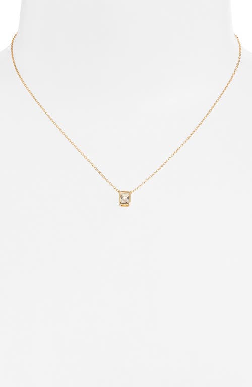 Argento Vivo Sterling Silver Cubic Zirconia Pendant & Stud Earrings Set In Gold