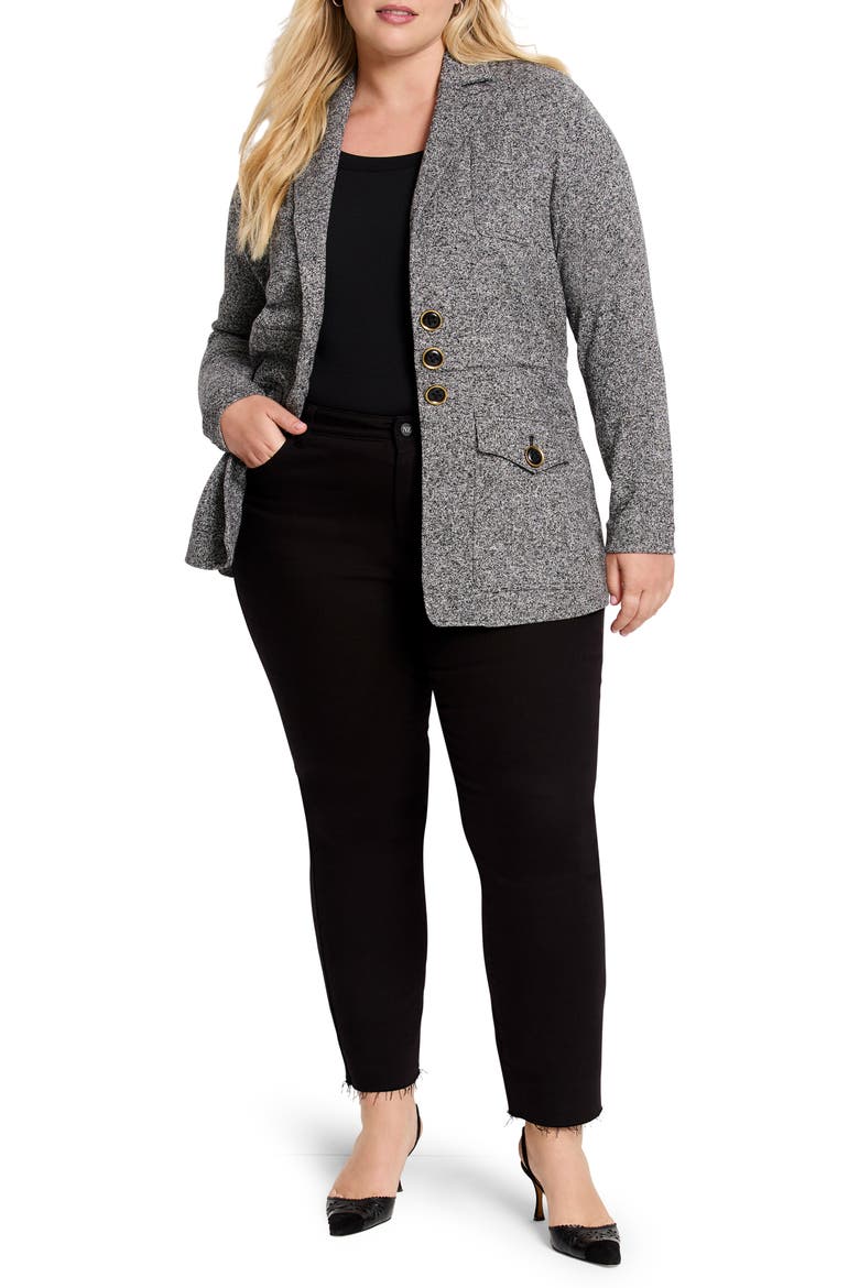 Editor Knit Blazer, Alternate, color, BLACK MIX