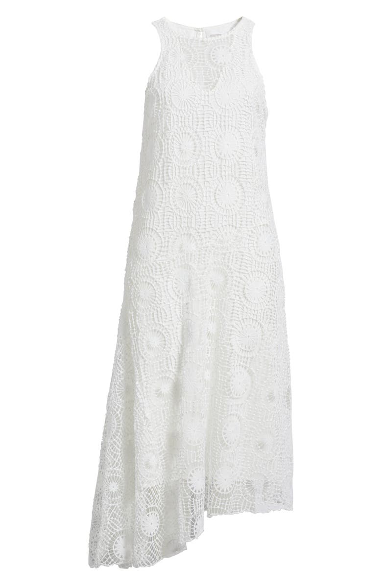 Chelsea28 Embroidered Lace Midi Dress, Alternate, color, White