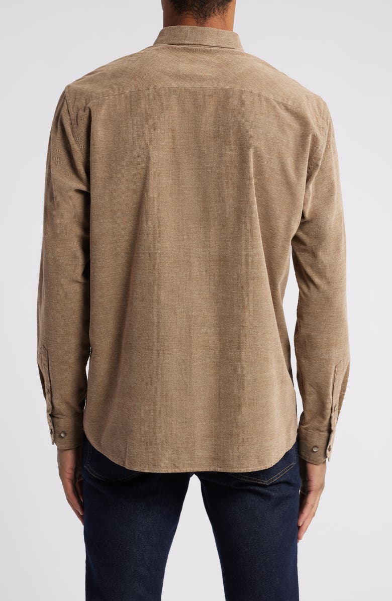 Johnston
Murphy Fine Wale Corduroy Button-Down Shirt, Alternate, color, Brown