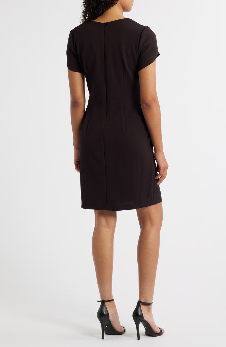 Connected Apparel Tulip Sleeve Sheath Dress, Alternate, color, Brown/Gold