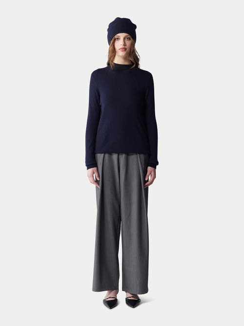 Gobi Mongolian Cashmere Cashmere Hat And Sweater Set In India Ink