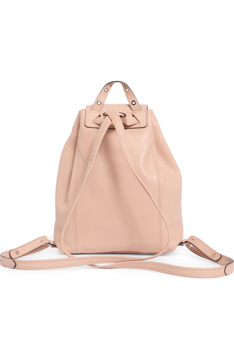 Longchamp Grommet Stud Leather Backpack, Alternate, color, Powder