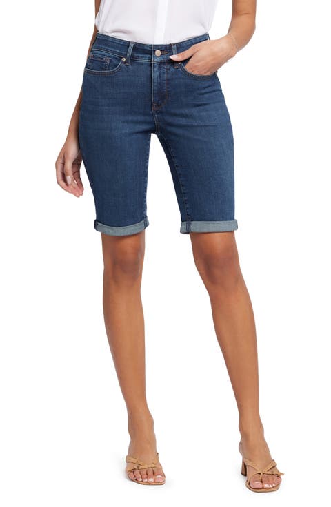 Briella Roll Cuff Denim Bermuda Shorts