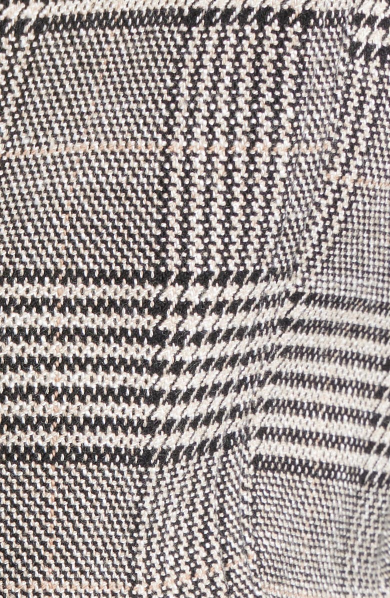 Wit & Wisdom Glen Plaid Puff Shoulder Blazer, Alternate, color, Birch Black Multi