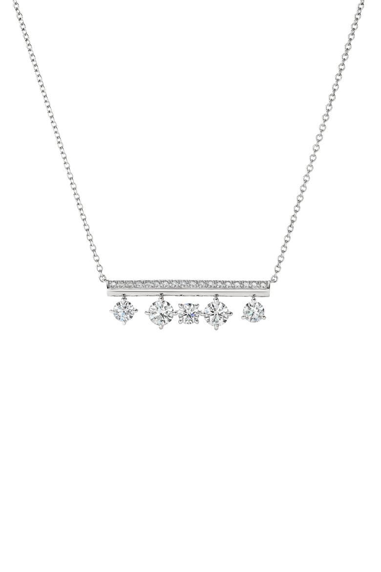 Barre Float Pendant Necklace, Main, color, WHITE GOLD/ DIAMOND