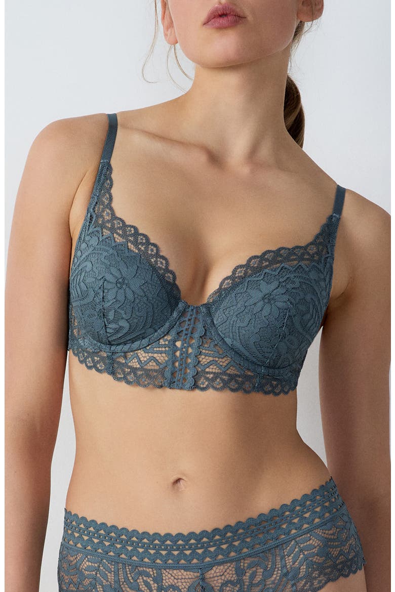 Dream Classique Longline Underwire Bra, Main, color, ANTHRACITE