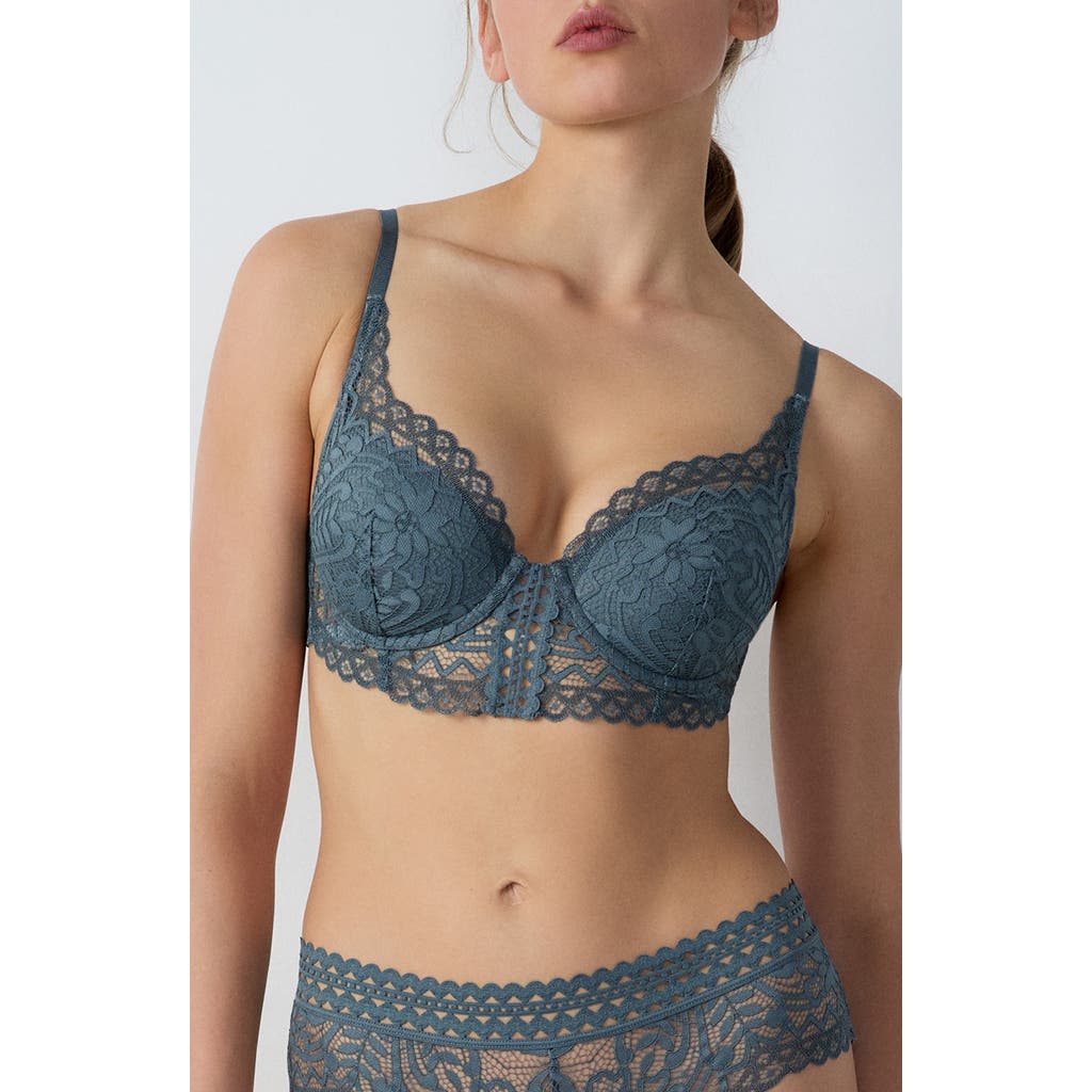 Etam Dream Classique Longline Underwire Bra In Anthracite