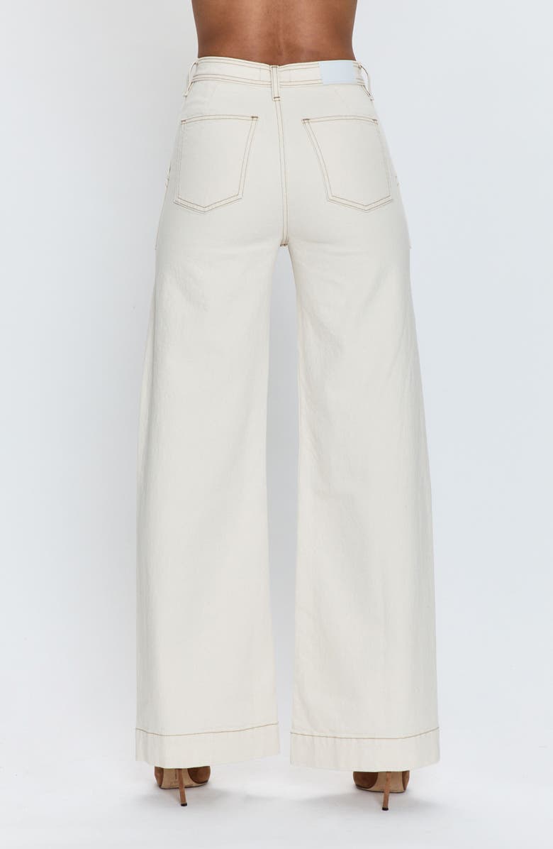 Pistola Penny High Waist Wide Leg Utility Jeans, Alternate, color, Ecru