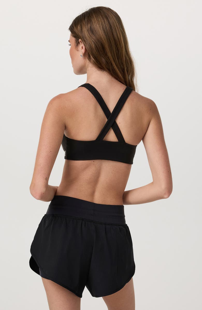 Vuori Daily Piped Sports Bra, Alternate, color, Black