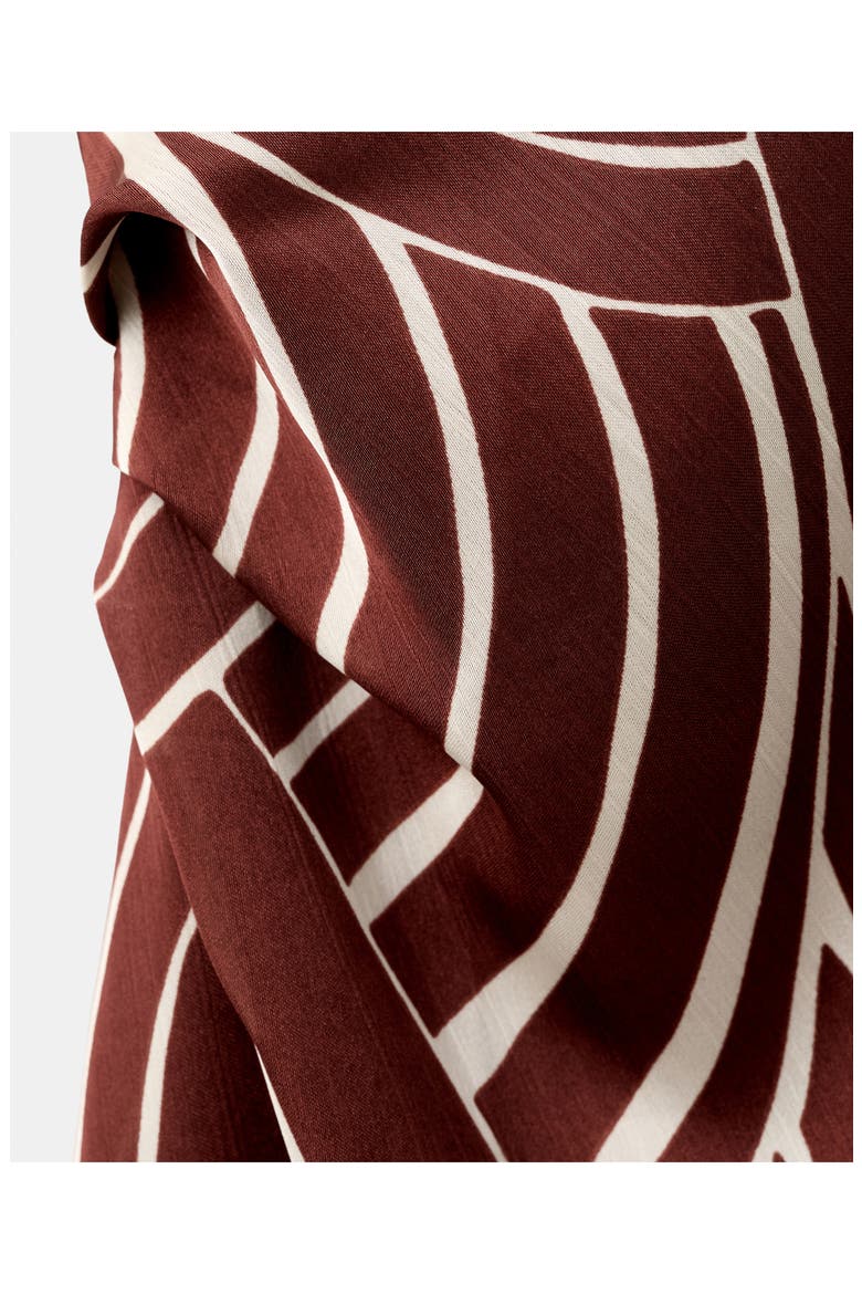 Geometric Print Sheath Dress, Alternate, color, MAROON
