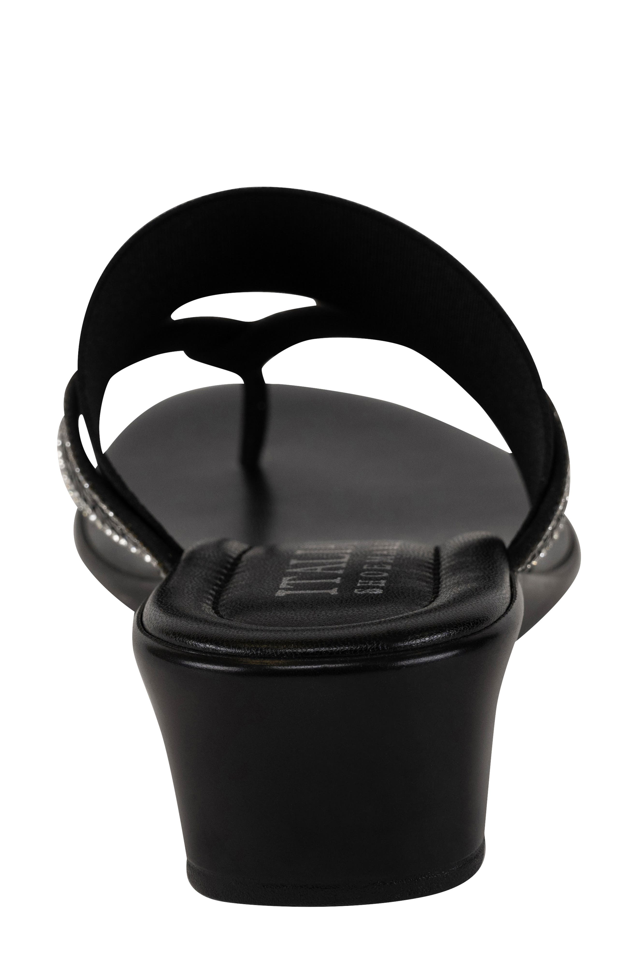 ITALIAN SHOEMAKERS Deleiza Wedge Flip Flop, Alternate, color, Black