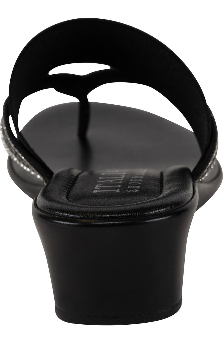 ITALIAN SHOEMAKERS Deleiza Wedge Flip Flop, Alternate, color, Black