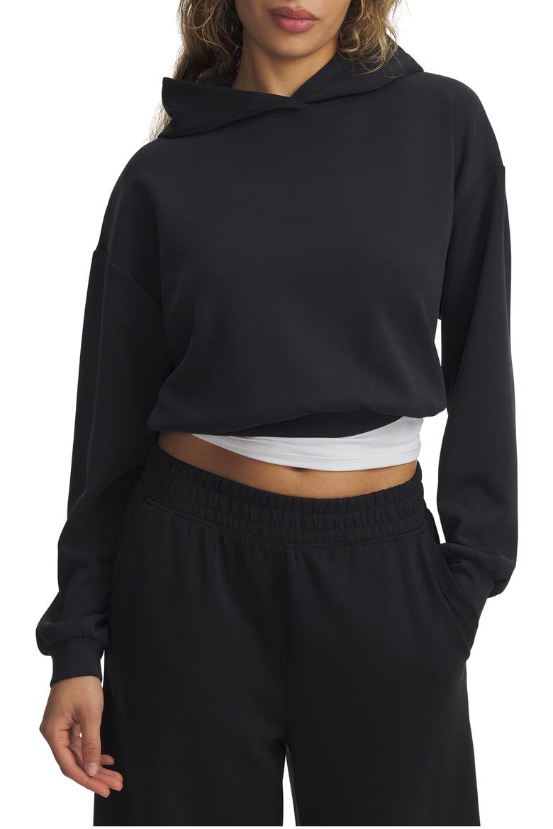Meridian Lounge Crop Hoodie, Main, color, BLACK / / BLACK