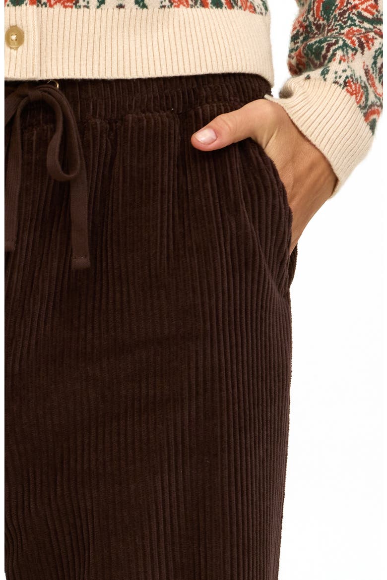 Davisha Corduroy Drawstring Pants, Alternate, color, COCOA