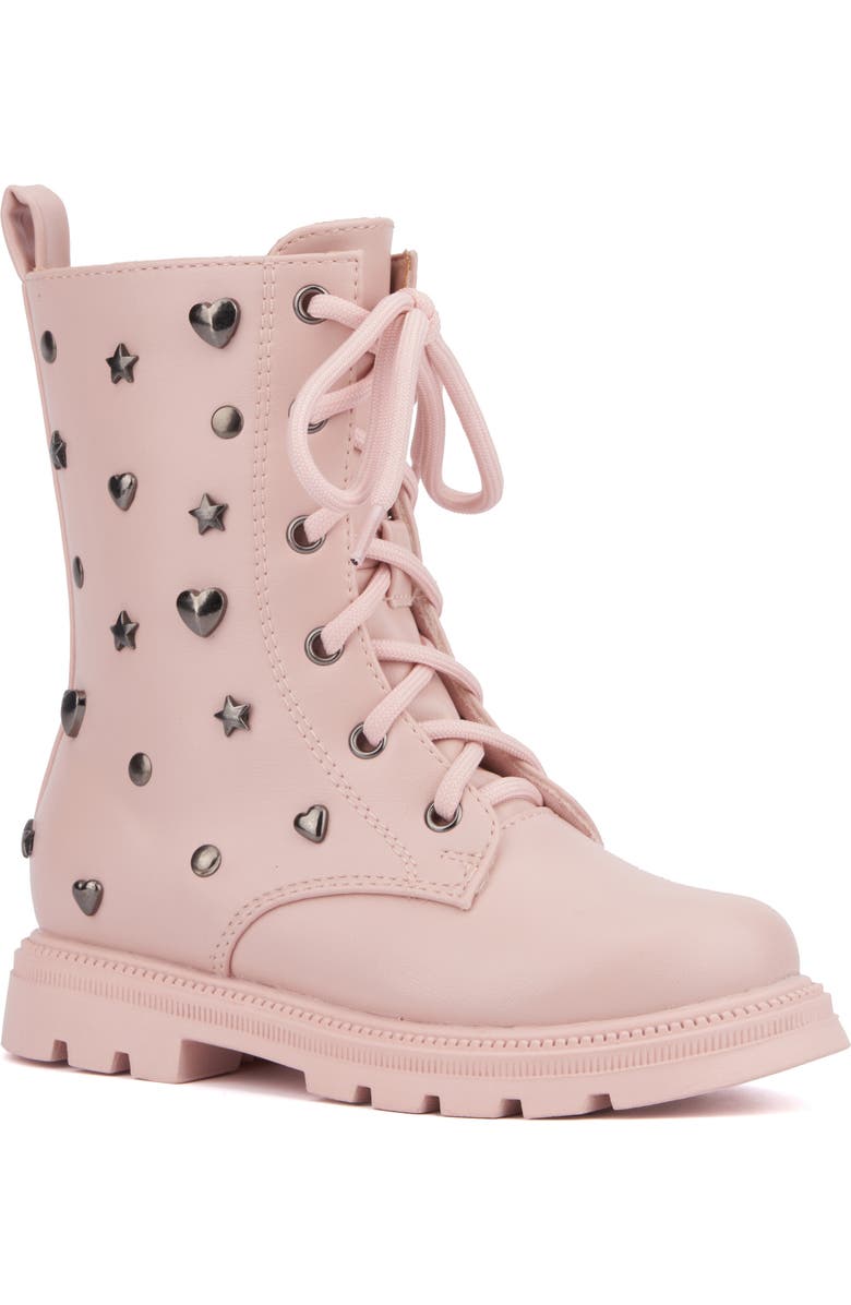 OLIVIA MILLER Kids' Astro Stud Combat Boot, Main, color, Blush