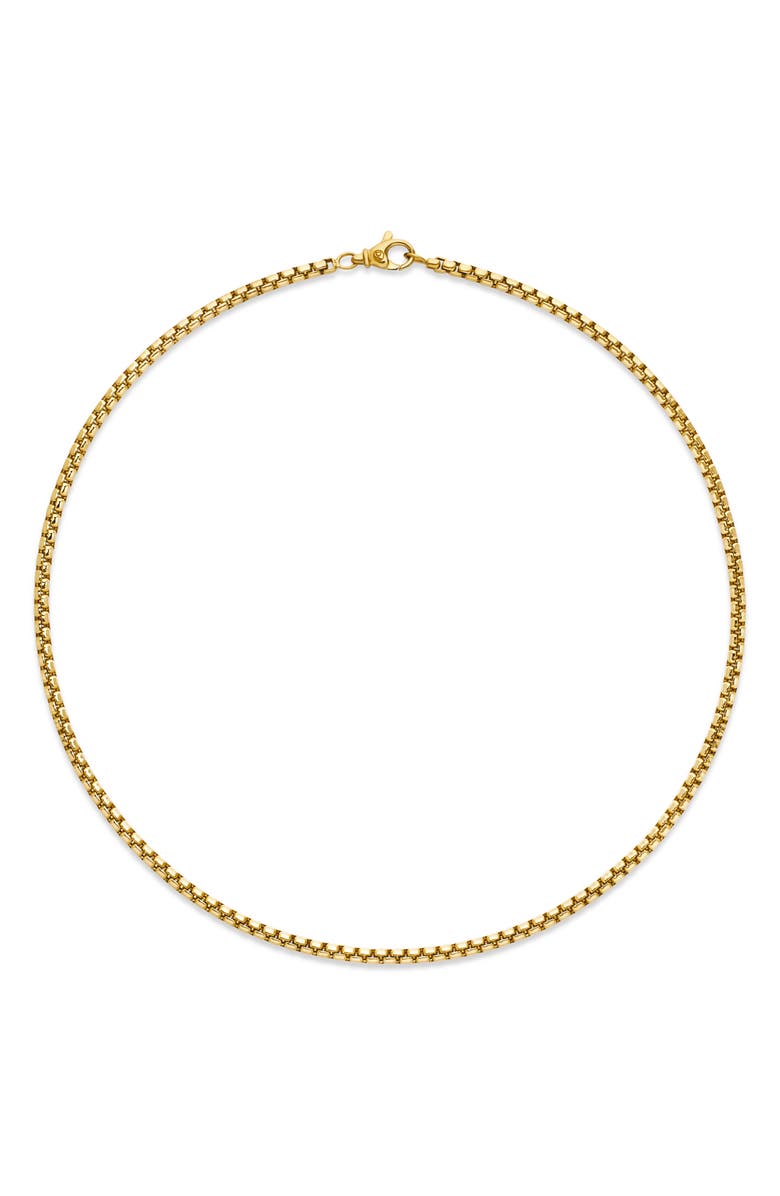 David Yurman Men's 18K Yellow Gold Box Chain Necklace, 3.4mm, Alternate, color, 18Kyg