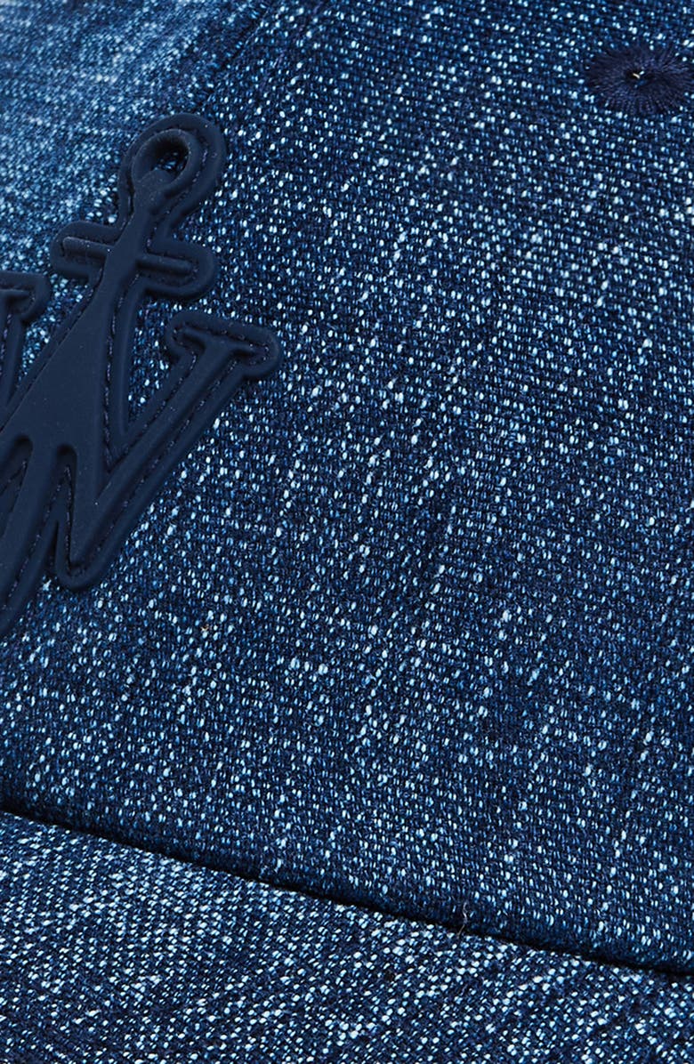 JW Anderson Embroidered Anchor Logo Denim Baseball Cap, Alternate, color, 