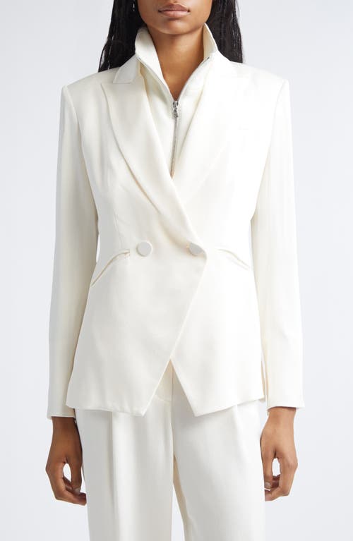 Veronica Beard Rickie Crepe Back Satin Dickey Jacket In Gray