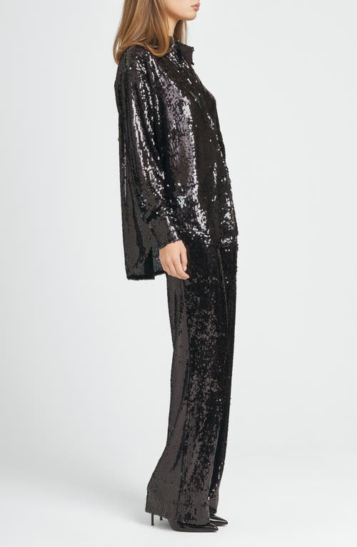 Wayf Find Your Light Sequin Button-up Shirt