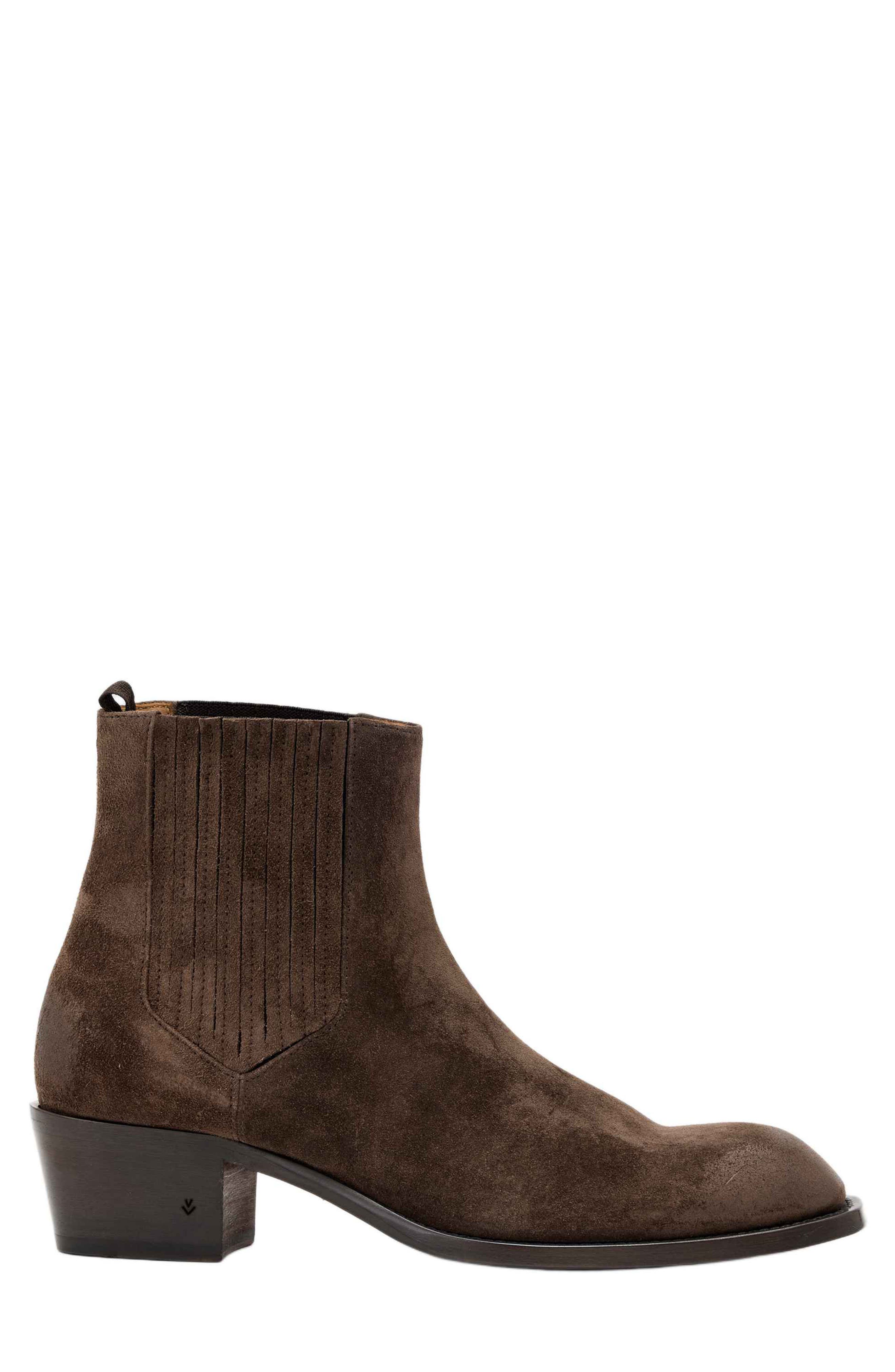 John Varvatos Rustin Chelsea Boot, Alternate, color, Chocolate