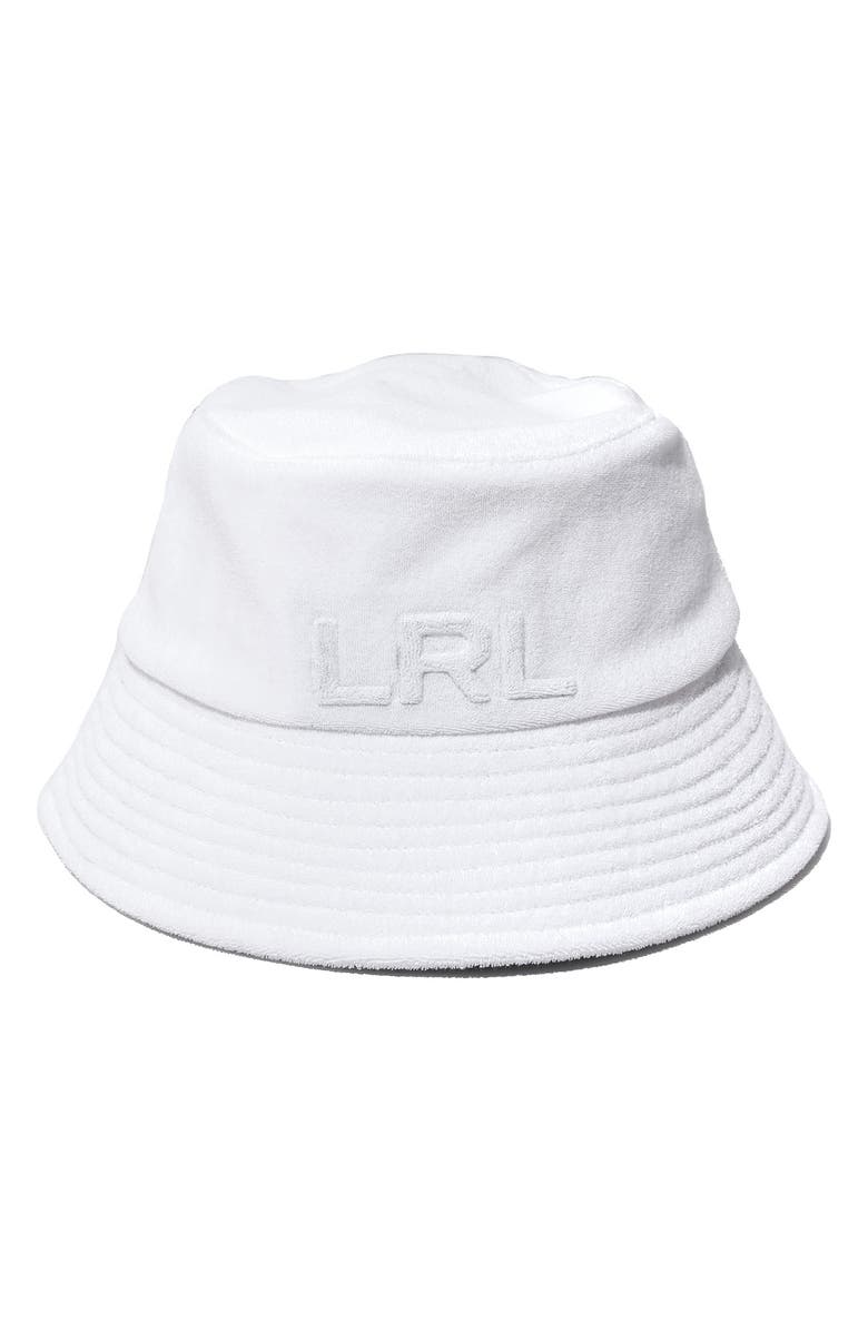 Lauren Ralph Lauren Logo Terry Cloth Bucket Hat, Main, color, 