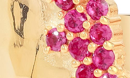 Ys Gems Lab Created Ruby Open Ring In Pink