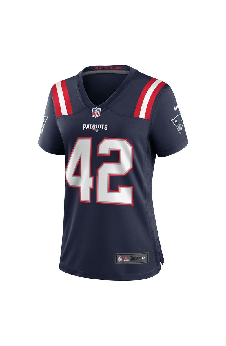 Nike Women's Nike J.J. Taylor Navy New England Patriots Team Game Jersey, Alternate, color, 