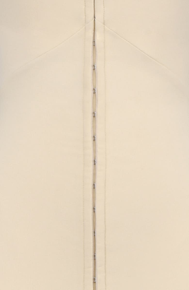 HOUSE OF CB Mia Halter Stretch Crepe Sheath Cocktail Dress, Alternate, color, Ecru