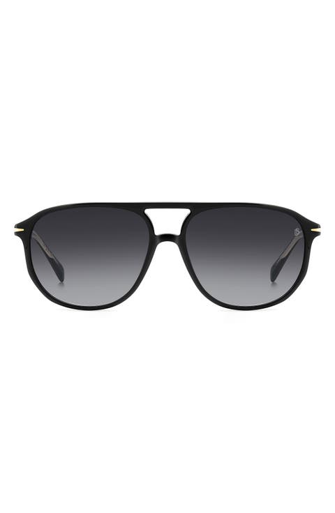 58mm Aviator Sunglasses
