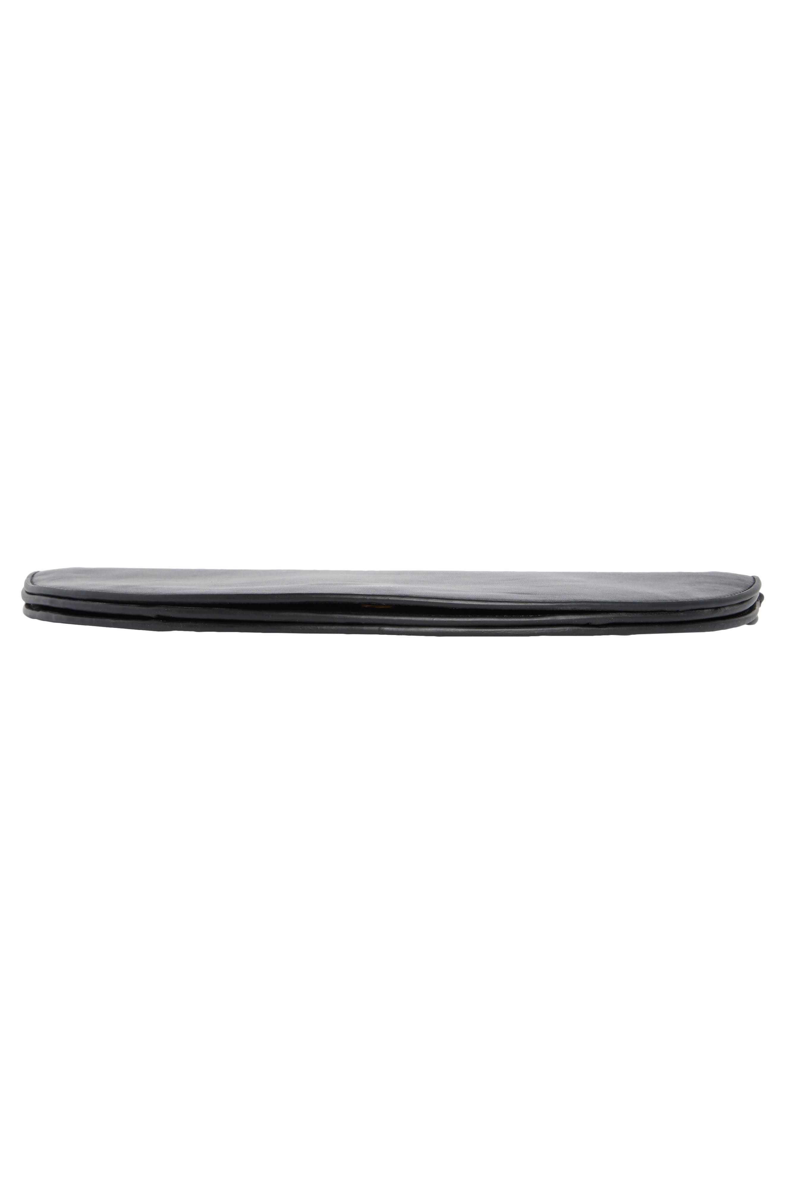 Vince Arca Leather Clutch, Alternate, color, Black