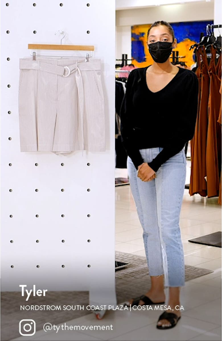 Degraw Stripe Pleated Shorts, sales video thumbnail