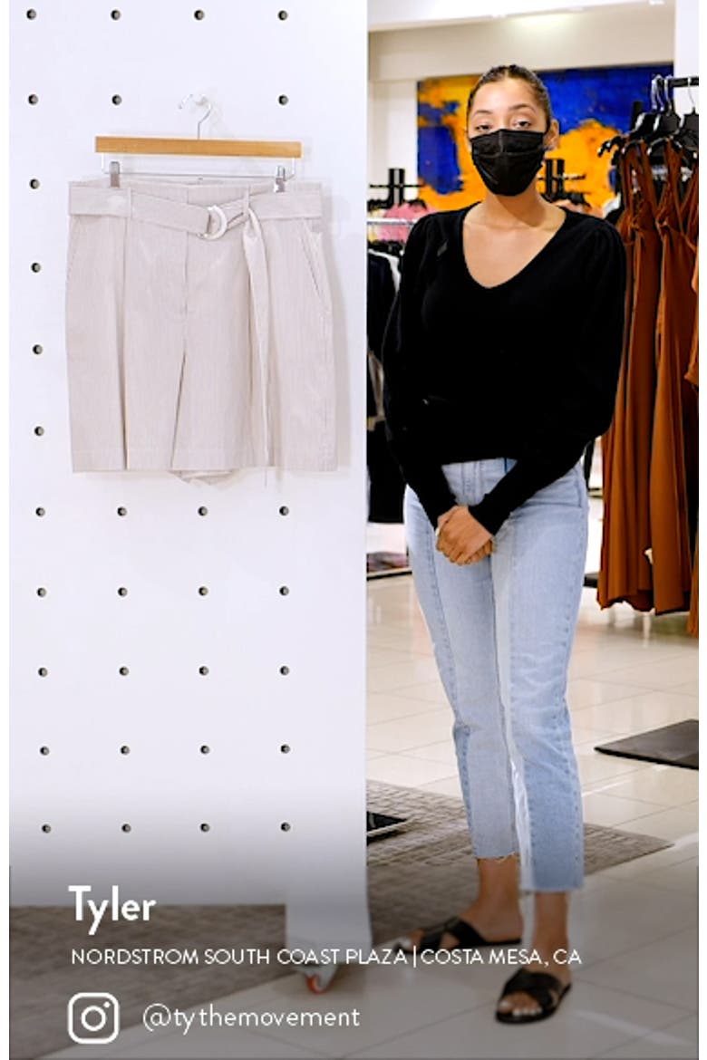 Degraw Stripe Pleated Shorts video