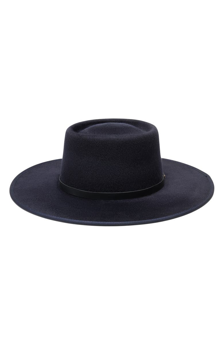 Wyeth Brush Wool Felt Rancher Hat, Alternate, color, Midnight