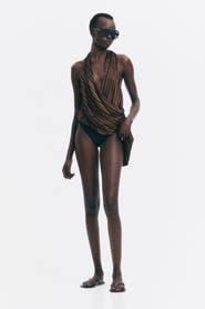 H&M Jacquard-weave Wrap Top