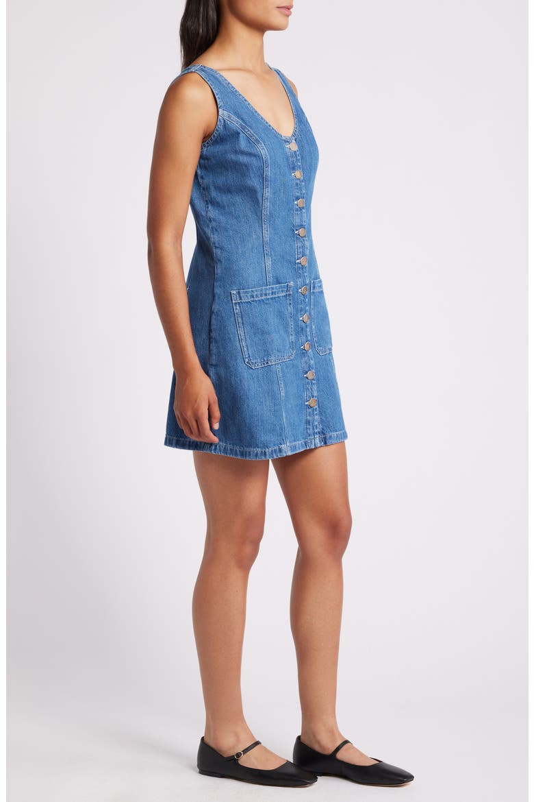 Daisy Sleeveless Denim Minidress, Alternate, color, MEDIUM WASH