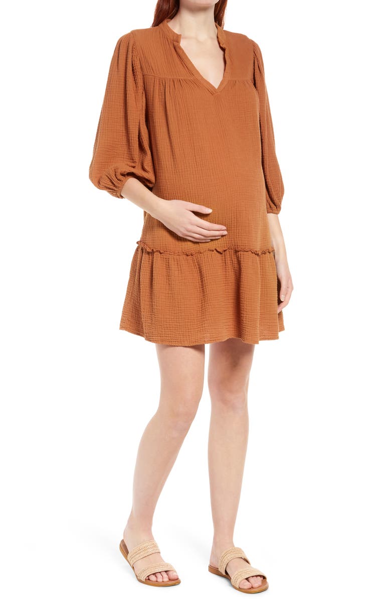 Maternal America n Maternity Swing Dress, Main, color, 