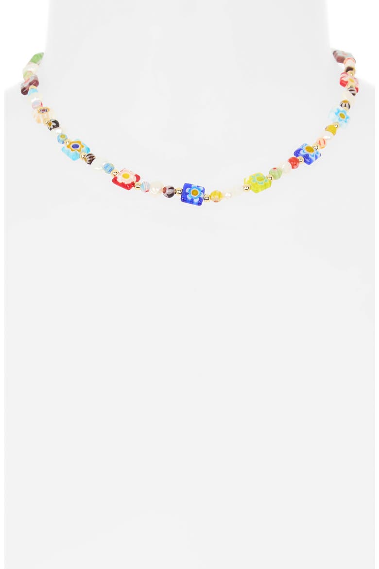 Alma Millefiori Beaded Necklace, Alternate, color, WHITE MULTI
