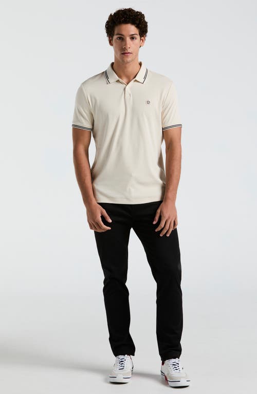ORIGINAL PENGUIN ORIGINAL PENGUIN SLIM FIT TIPPED LOGO EMBROIDERED ORGANIC COTTON INTERLOCK POLO