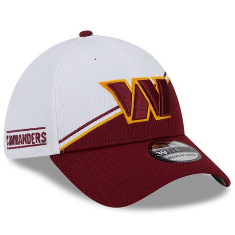 Men's New Era  White/Burgundy Washington Commanders 2023 Sideline 39THIRTY Flex Hat