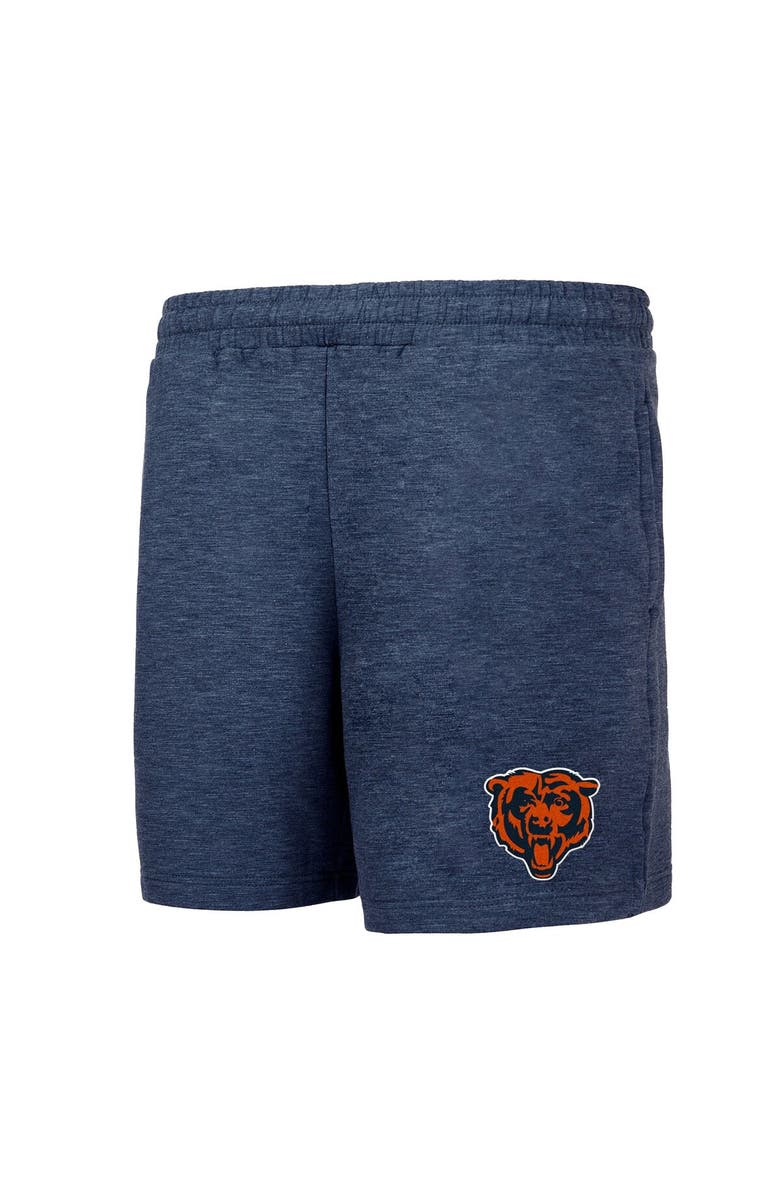 CONCEPTS SPORT Men's Concepts Sport Navy Chicago Bears Powerplay Tri-Blend Fleece Shorts, Alternate, color,
