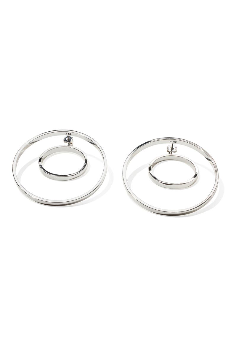 Rise Hoop Earrings, Alternate, color, SILVER