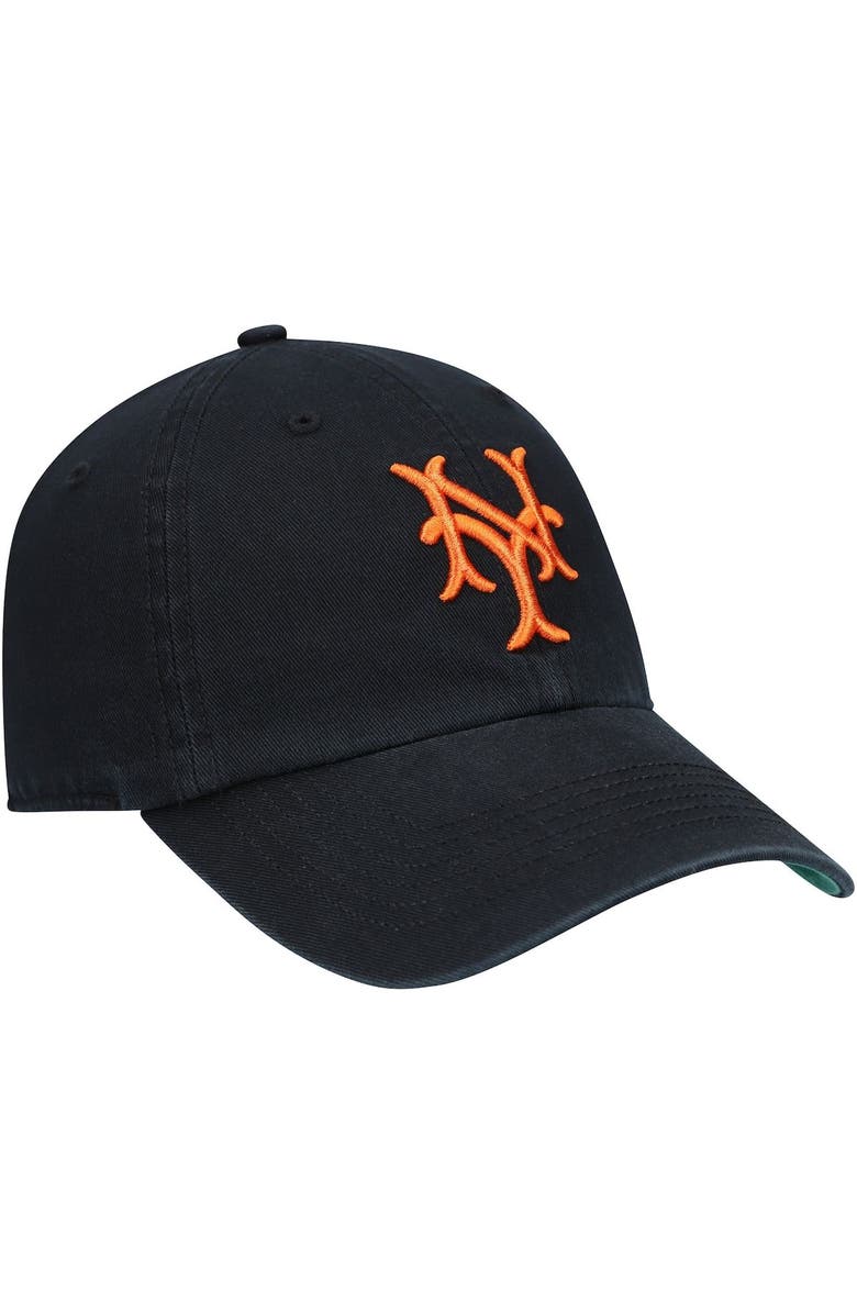 '47 Men's '47 Black NY Giants Cooperstown Collection Franchise Logo Fitted Hat, Alternate, color,