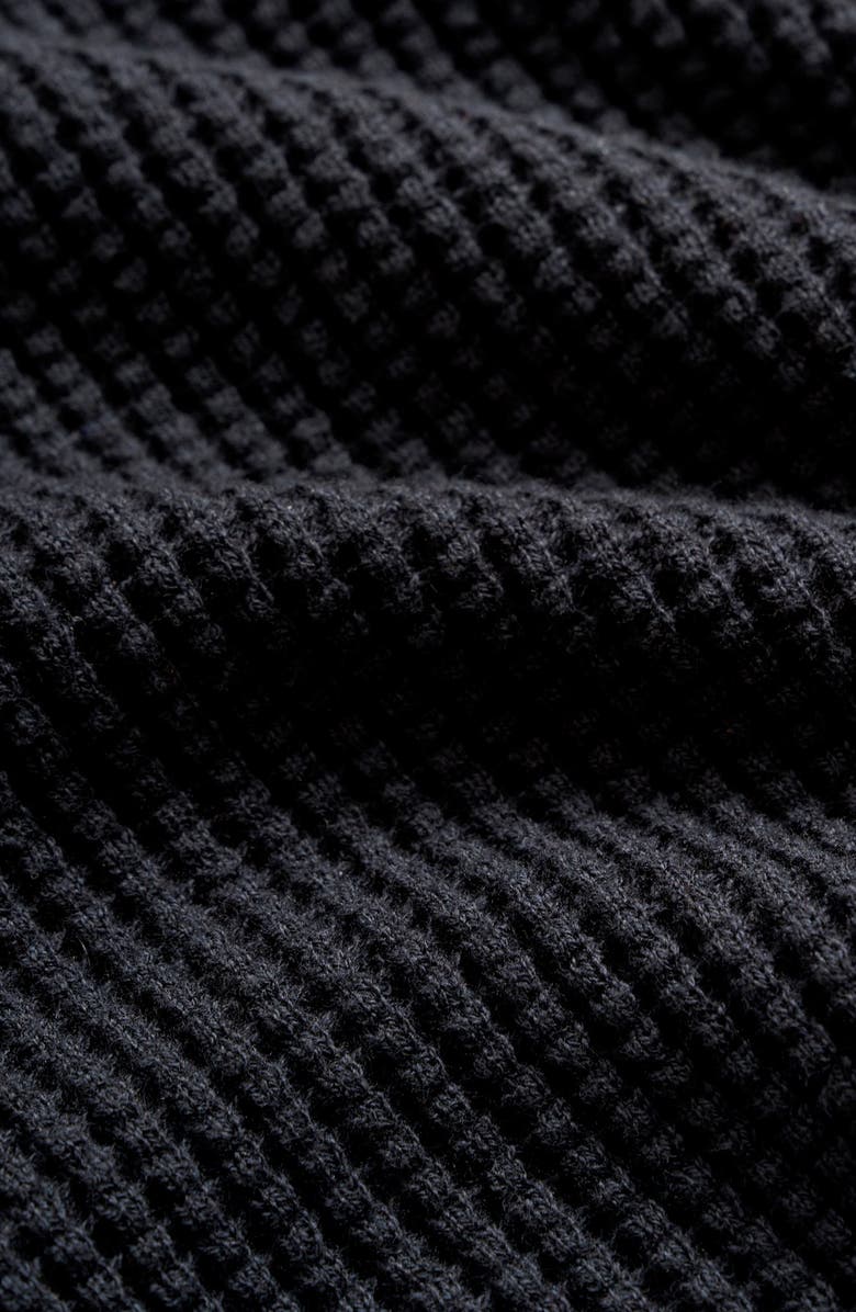 Billy Reid Half Button Cotton & Wool Thermal Sweatshirt, Alternate, color, 