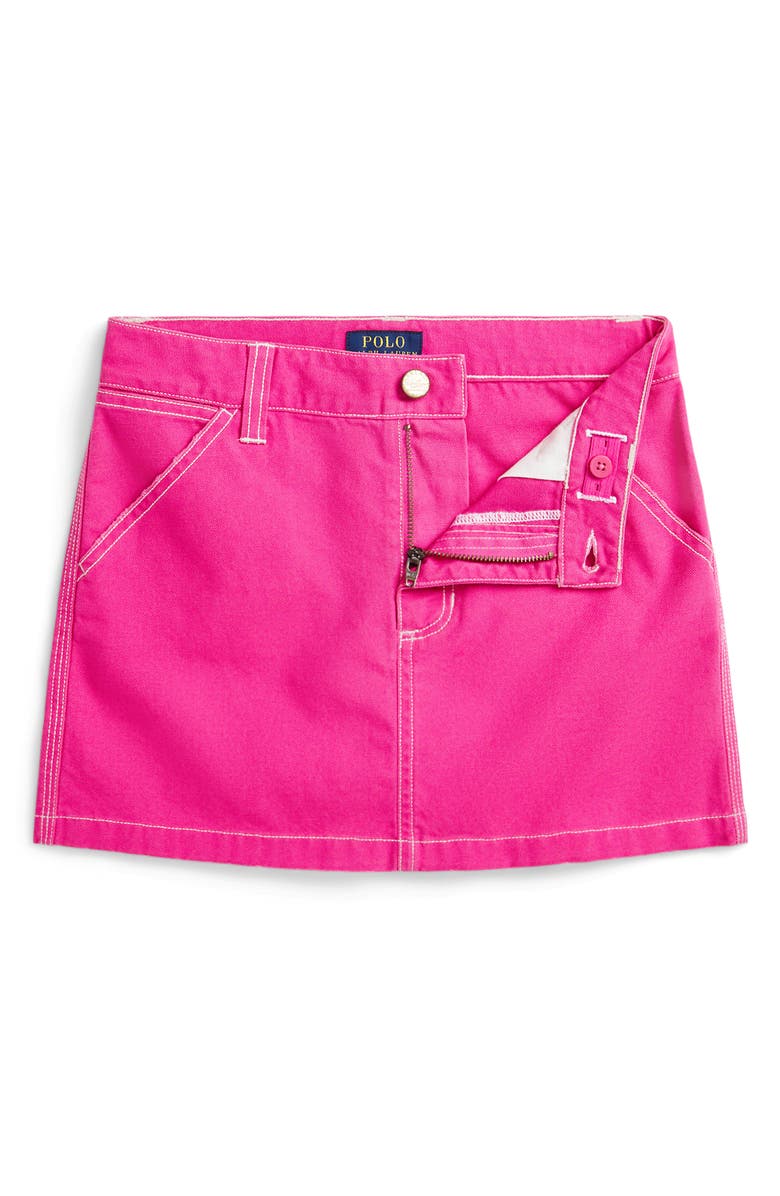 Polo Ralph Lauren Kids' Cotton Twill Skirt, Alternate, color, Belmont Pink