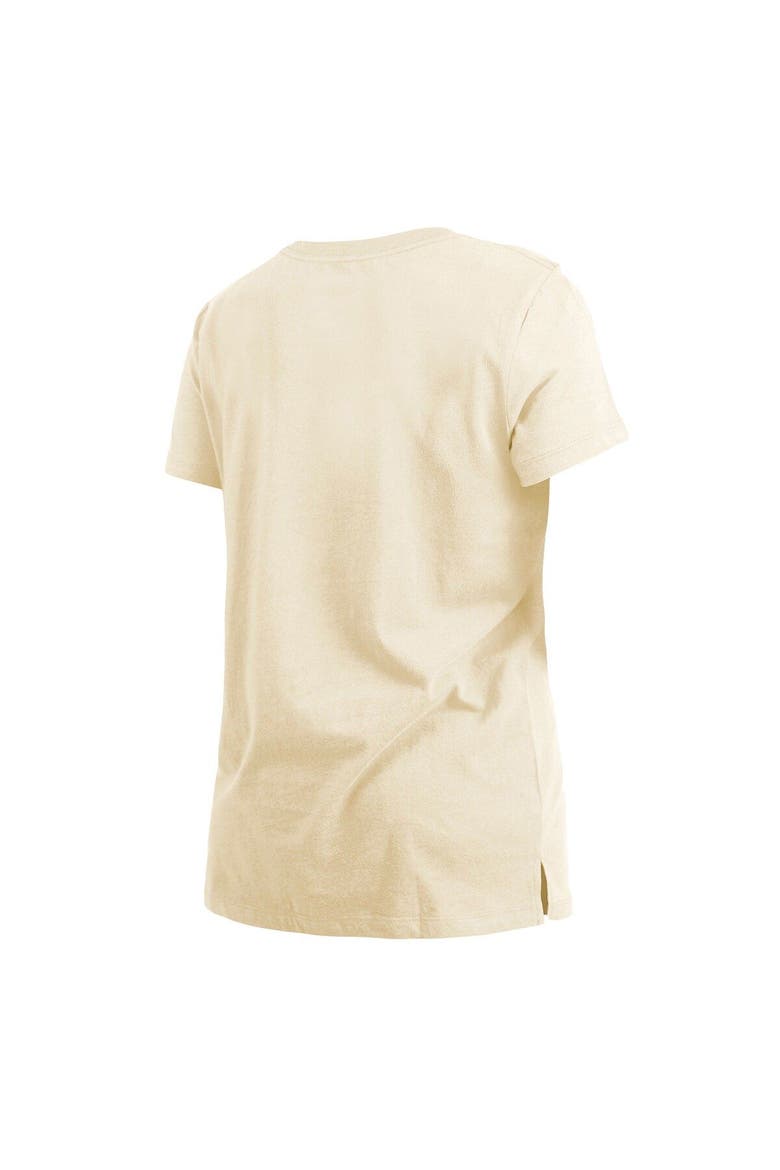 Women's New Era Cream Cleveland Browns Chrome Sideline T-Shirt, Alternate, color, Cream