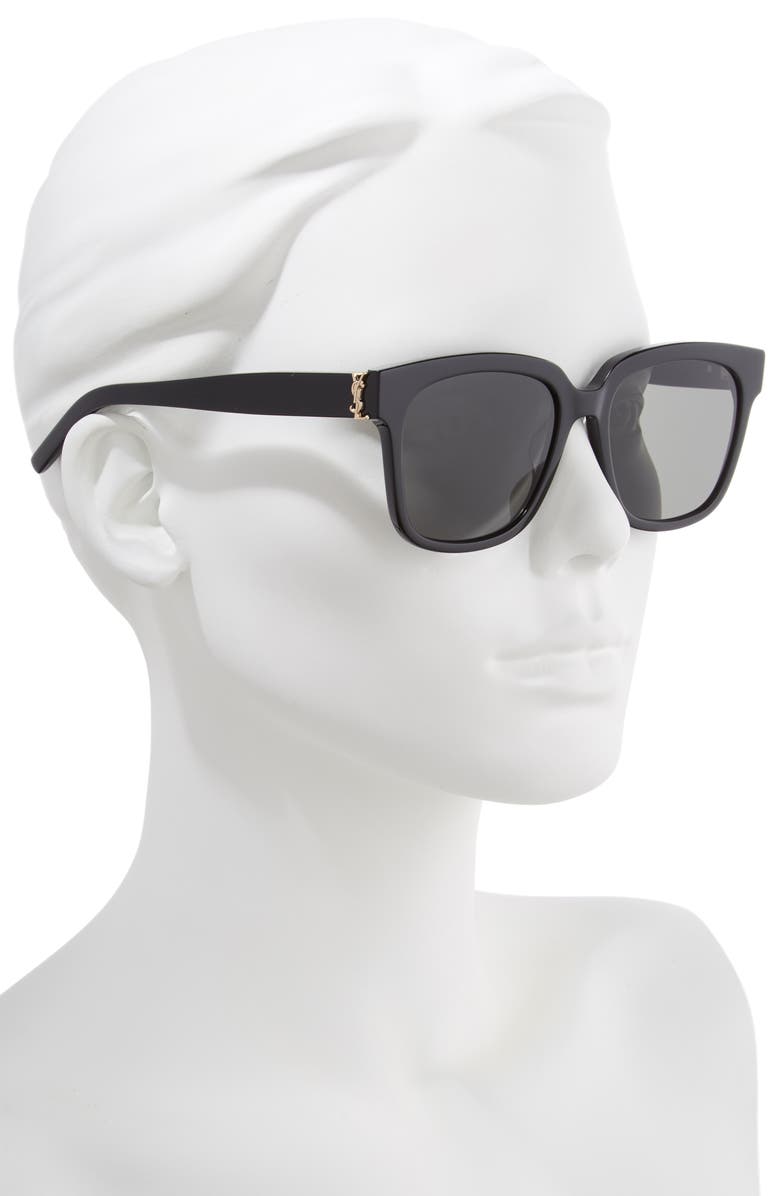Saint Laurent 54mm Square Sunglasses, Alternate, color, 