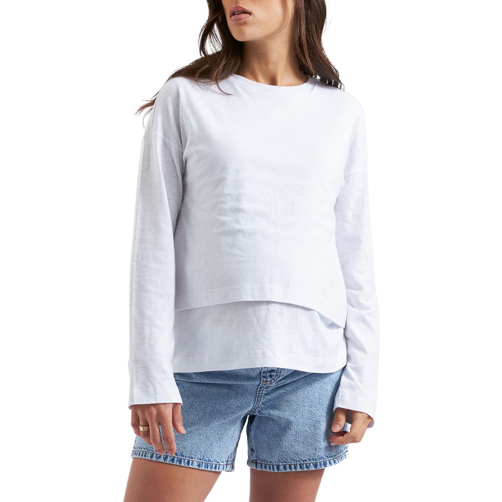 Ripe Maternity Claud Long Slleeve Maternitynursing Top In Multi