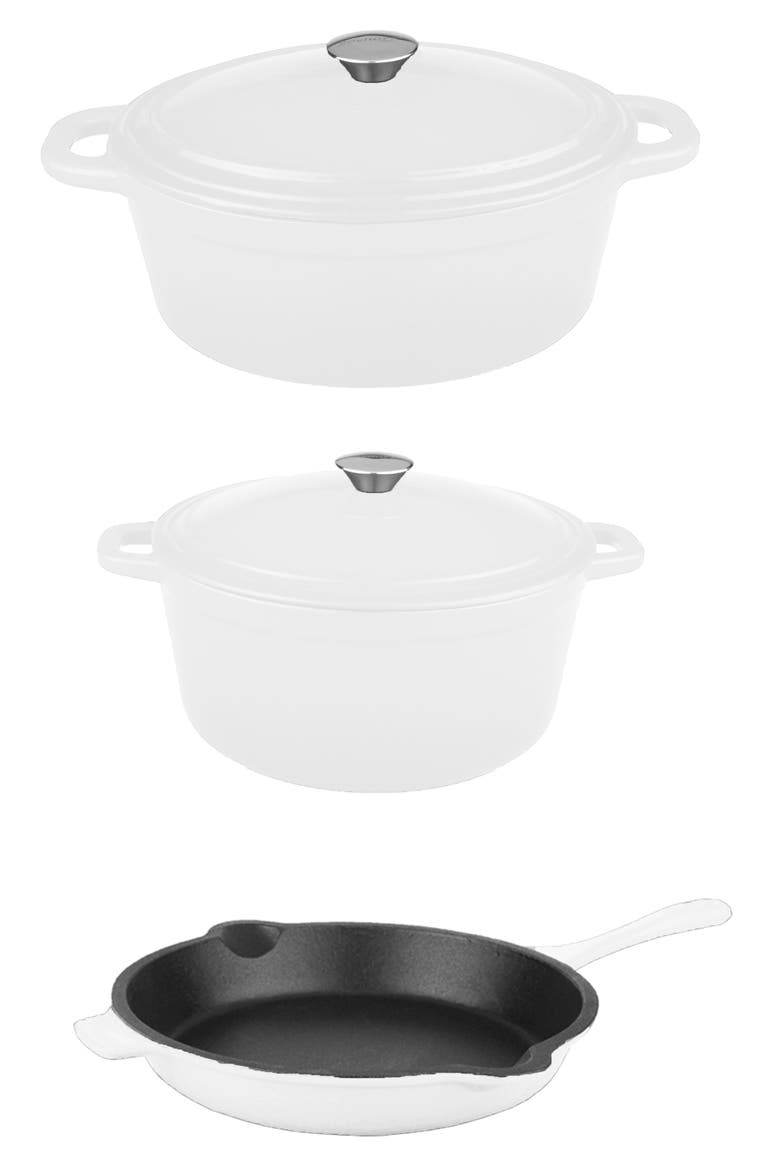 Neo Cast Iron 5-Piece Set, Main, color, WHITE