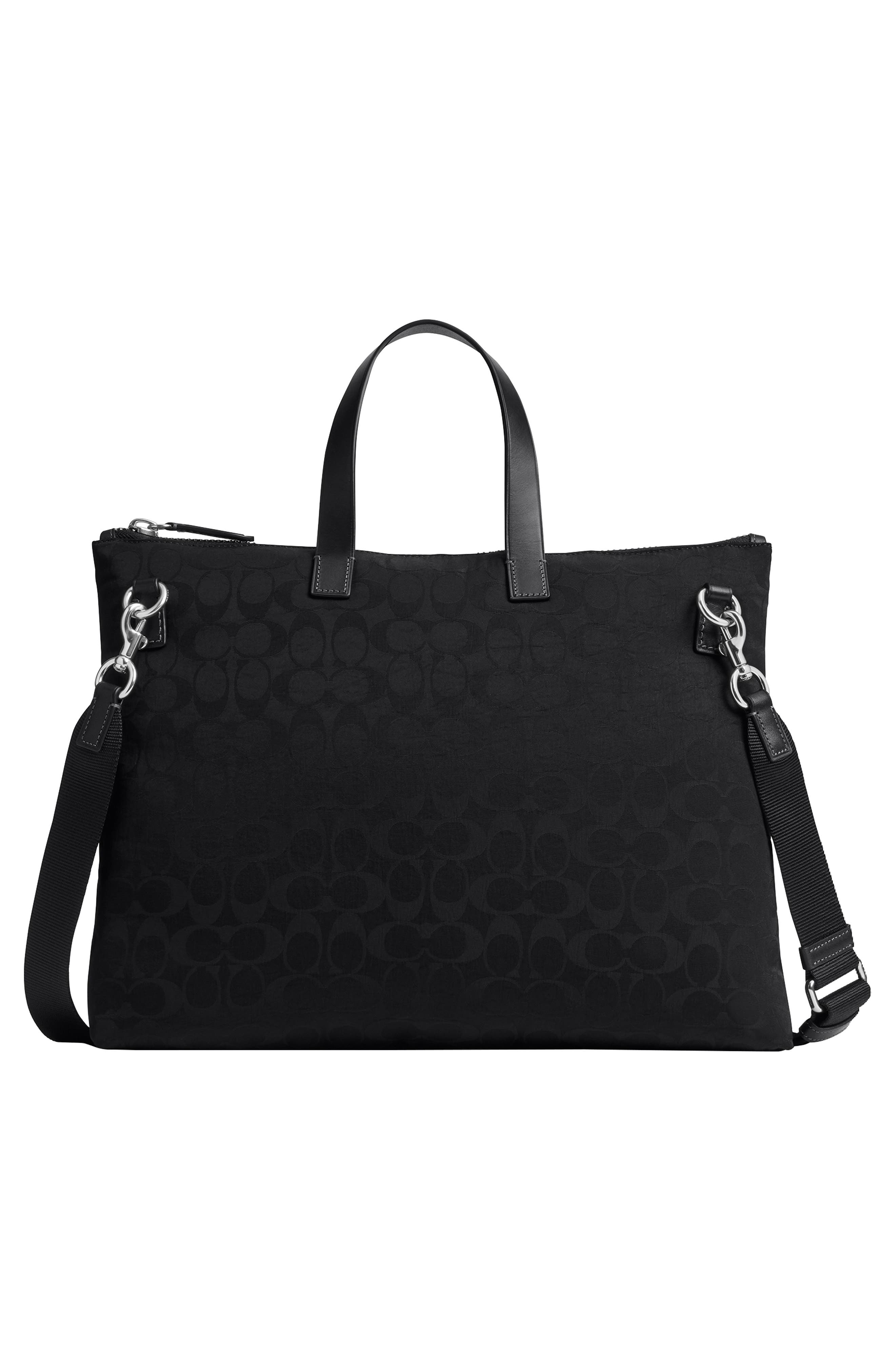 COACH Luka Brief in Signature Nylon, Alternate, color, Black